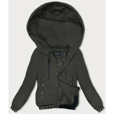 Krátká dámská bunda MODA9083 army