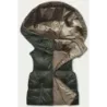 Dámská vesta s kapucí MODA8156 khaki