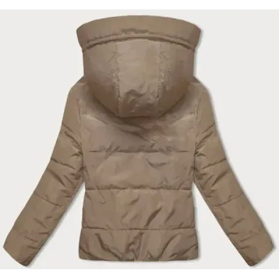 Oboustranná přechodná bunda s kapucí MODA8181 béžovo-khaki