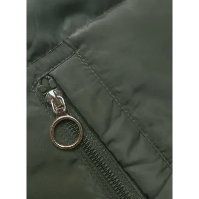 Oboustranná přechodná bunda s kapucí MODA8181 khaki-béžová