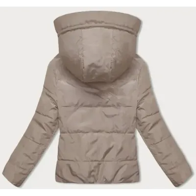 Oboustranná přechodná bunda s kapucí MODA8181 cappuccino-khaki