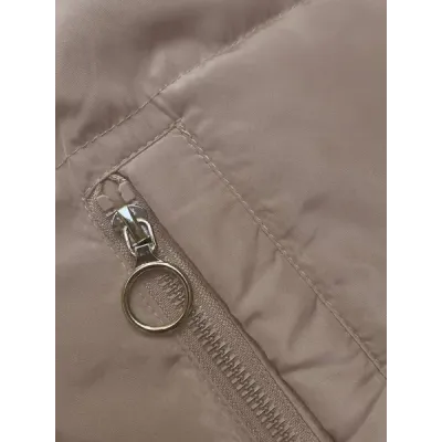 Oboustranná přechodná bunda s kapucí MODA8181 cappuccino-khaki