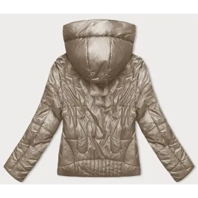 Prošívaná dámská bunda MODA8185 béžová