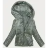 Prošívaná dámská bunda MODA8185 khaki