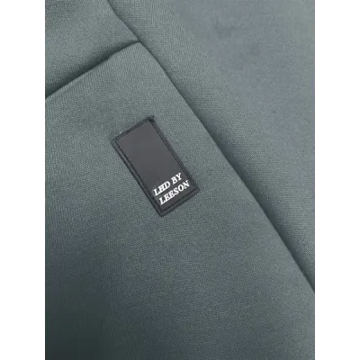 Dlouha dámská mikina MODA332A šedozelena