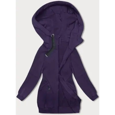 Dlouha dámská mikina MODA332A fialova