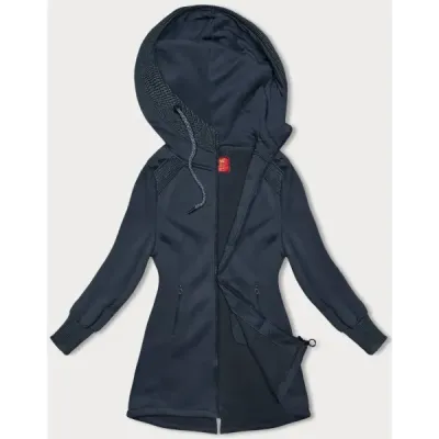 Dlouha dámská mikina MODA321A tmavě modrá