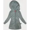 Dlouha dámská mikina MODA321A šedozelena