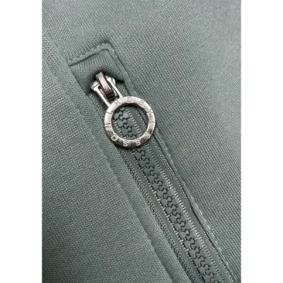 Dlouha dámská mikina MODA321A šedozelena