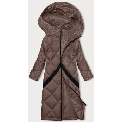Prošívaná dámská zimní bunda MODA896 camel Prošívaná dámská zimní bunda MODA896 camel