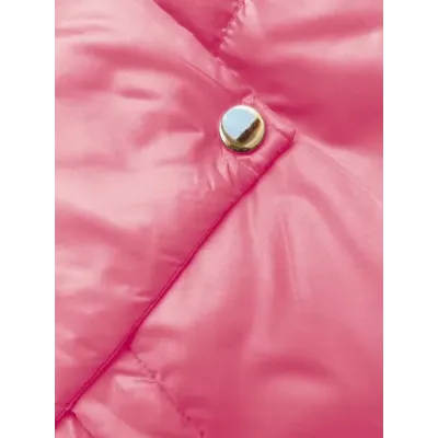 Krátká dámská podzimní bunda MODA8216 růžová