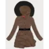 Dámská zimní bunda MODA007 hnědá