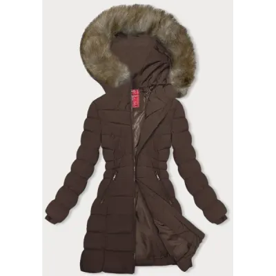 Dámská zimní bunda MODA3032 hnědá