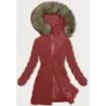 Dámská zimní bunda MODA3032 tmavě červená