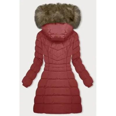 Dámská zimní bunda MODA3032 tmavě červená