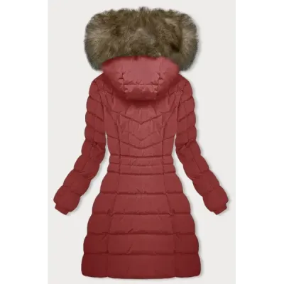 Dámská zimní bunda MODA3032 tmavě červená