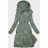 Dámská zimní bunda s límcem MODA3021 khaki