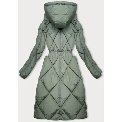Dámská zimní bunda s límcem MODA3021 khaki
