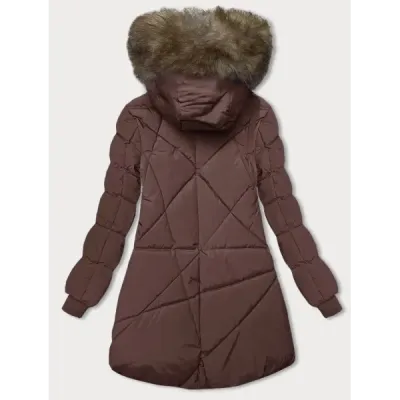 Dámská zimní bunda s kapucí MODA3015 hnědá