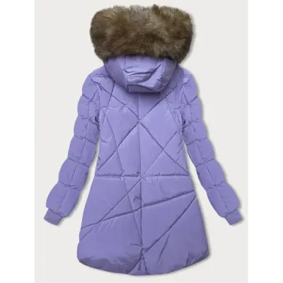 Dámská zimní bunda s kapucí MODA3015 fialova