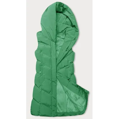 Dámská vesta s límcem i kapucí MODA011 zelená