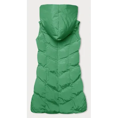 Dámská vesta s límcem i kapucí MODA011 zelená