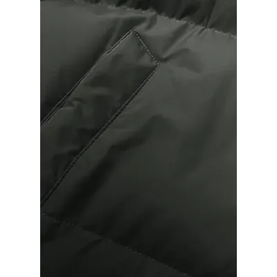 Dlouhá silná dámská zimní bunda s kapucí MODA3163 army