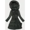 Dámská zimní bunda s ozdobnou kožešinou MODA3158 army
