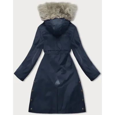 Dámská zimní bunda MODA3180 tmavě modrá
