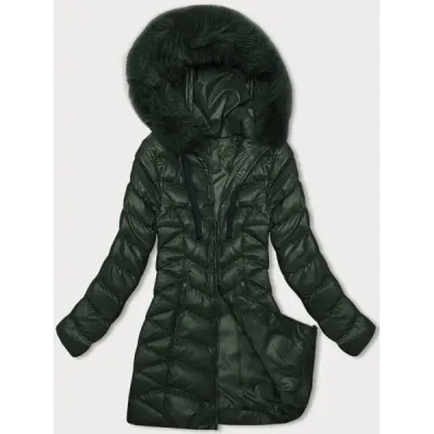 Dámská zimní bunda MODA3139 tmavě zelená
