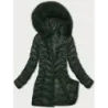 Dámská zimní bunda MODA3139 tmavě zelená