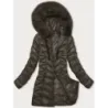 Dámská zimní bunda MODA3139 hnědá