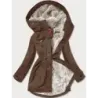 Dámská zimní bunda parka MODA2M21A93 hnědá