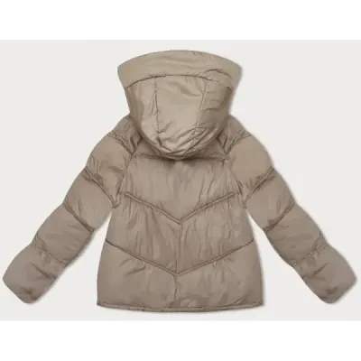 Volnější dámská bunda MODA8118 béžová