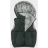 Krátká dámská vesta s kapucí MODA9091 army