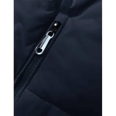 Dámská krátká vesta s límcem MODA9092 tmavě modrá