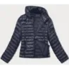 Prošívaná dámská přechodná bunda MODA9108 tmavě modrá