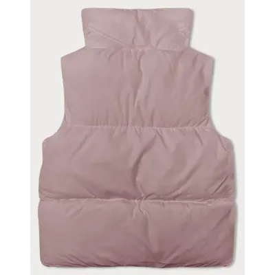 Dámská vesta s límcem MODA3150 růžová