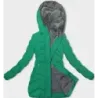 Dámská zimní bunda s kožíškem MODA3023 zelena