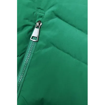 Dámská zimní bunda s kožíškem MODA3023 zelena
