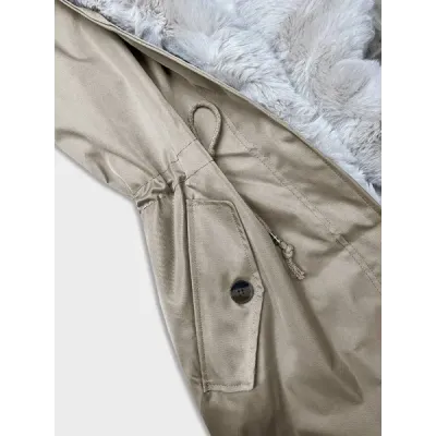 Dámská zimní bunda parka MODA557 béžová Dámská zimní bunda parka MODA557 béžová