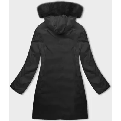 Oboustranná dámská zimní bunda MODA8202 cappuccino-černá