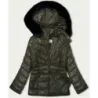 Dámská prošívaná zimní bunda MODA775 khaki