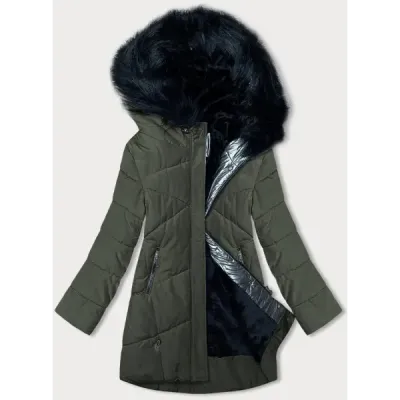 Dámská zimní bunda MODA715 khaki