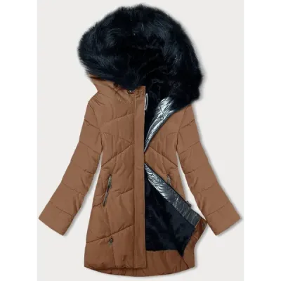 Dámská zimní bunda MODA715 karamelova