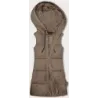 Dámská vesta s kapucí MODA9093 béžová