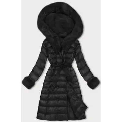 Dámská zimní bunda na knoflíky MODA3160 černá