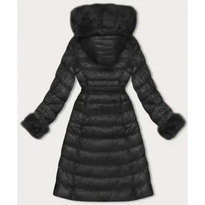 Dámská zimní bunda na knoflíky MODA3160 černá