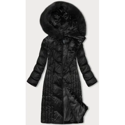 Dlouhá dámská zimní bunda MODA8201 černá