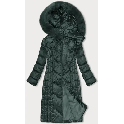 Dlouhá dámská zimní bunda MODA8201 zelená